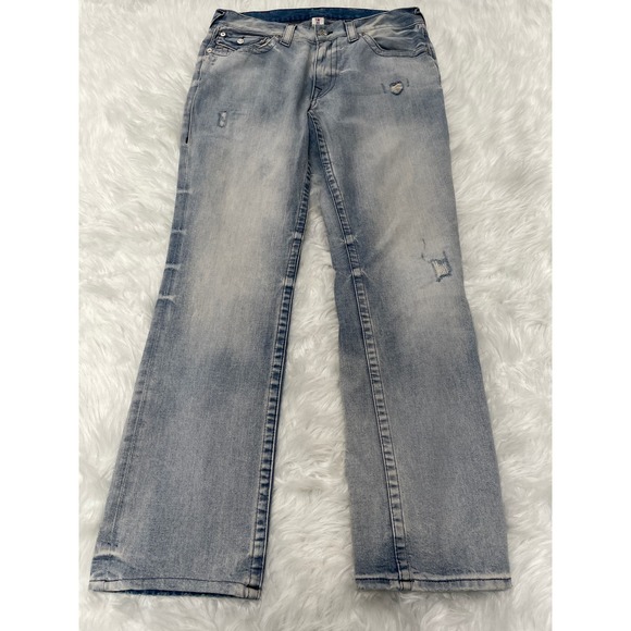 True Religion Men's Straight Flap Jeans Size 34 Denim